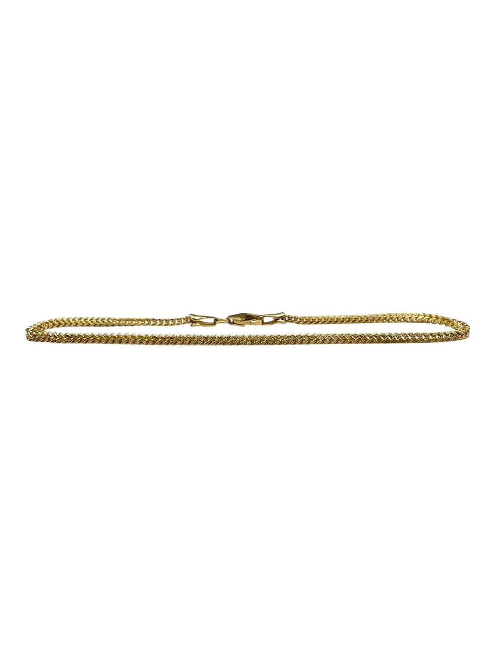 Franco Bracelet 14kt Yellow Gold 7.5in 1.8mm Hollow New
